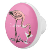 Flamingo Drink Martini Thunder_Cove Keramische Knop (Rechts)