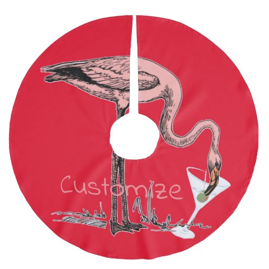Flamingo Drink Martini Thunder_Cove Kerstboom Rok (Voorkant)