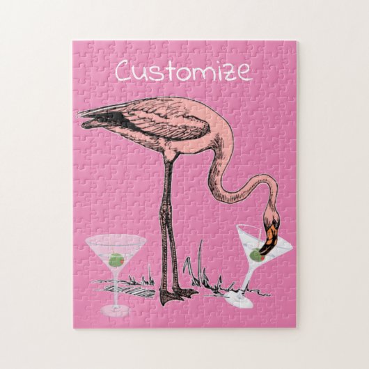 Flamingo Drink Martini Thunder_Cove Legpuzzel (Verticaal)