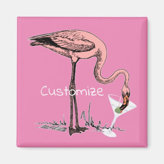 Flamingo Drink Martini Thunder_Cove Magneet (Voorkant)