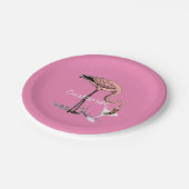 Flamingo Drink Martini Thunder_Cove Papieren Bordje (Gekanteld)