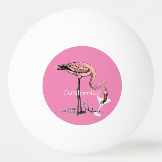 Flamingo Drink Martini Thunder_Cove Pingpongbal (Voorkant)