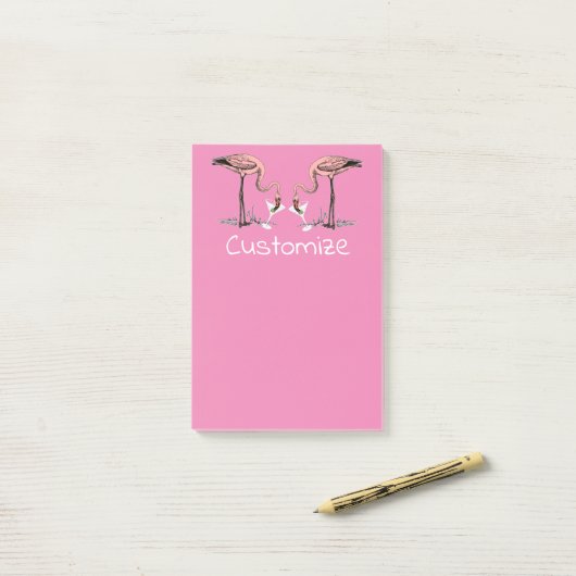 Flamingo Drink Martini Thunder_Cove Post-it® Notes (Op bureau)