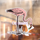 Flamingo Drink Martini Thunder_Cove Raamsticker (Vel 2)