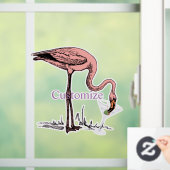 Flamingo Drink Martini Thunder_Cove Raamsticker (Huis)