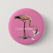 Flamingo Drink Martini Thunder_Cove Ronde Button 5,7 Cm (Voorkant)