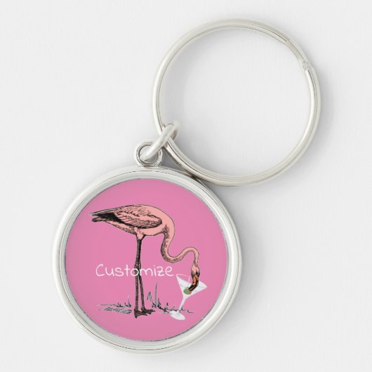 Flamingo Drink Martini Thunder_Cove Sleutelhanger (Voorkant)
