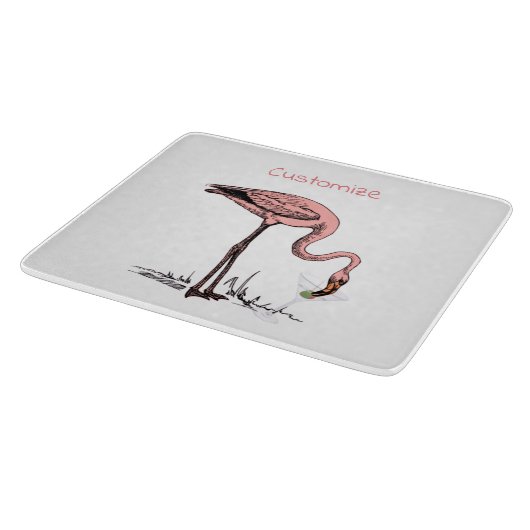 Flamingo Drink Martini Thunder_Cove Snijplank (Hoek)