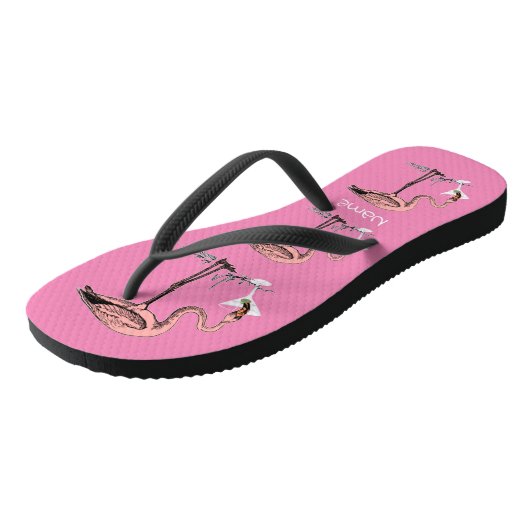 Flamingo Drink Martini Thunder_Cove Teenslippers (Schuin)
