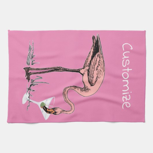 Flamingo Drink Martini Thunder_Cove Theedoek (Horizontaal)