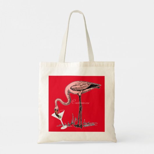 Flamingo Drink Martini Thunder_Cove Tote Bag (Achterkant)