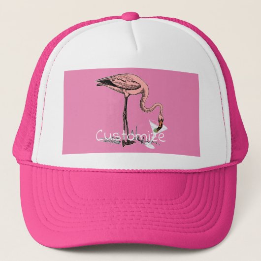 Flamingo Drink Martini Thunder_Cove Trucker Pet (Voorkant)