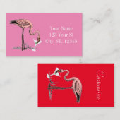 Flamingo Drink Martini Thunder_Cove Visitekaartje (Voorkant / Achterkant)