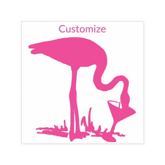 Flamingo Drink Martini Thunder_Cove Zelfinktende Stempel (Design)
