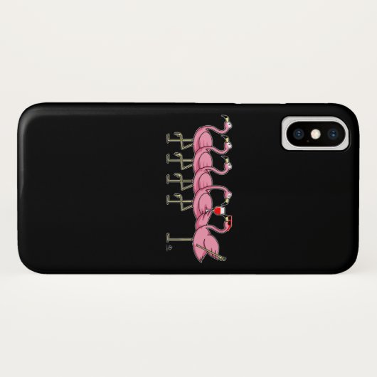 Flamingo drink wijngift Case-Mate iPhone case (Achterkant (horizontaal))