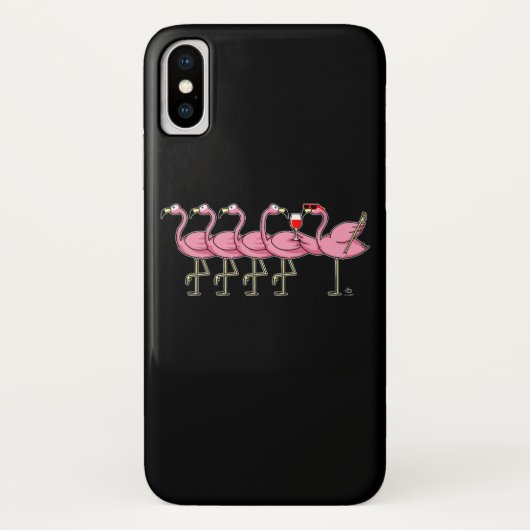 Flamingo drink wijngift Case-Mate iPhone case (Achterkant)