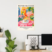 Flamingo Drinking Coffee Art Print Henri Matisse (Thuiskantoor)