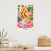 Flamingo Drinking Coffee Art Print Henri Matisse (Keuken)
