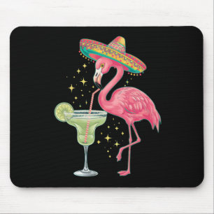 Flamingo Drinkt Margarita Grappige Mexicaanse Ponc Muismat