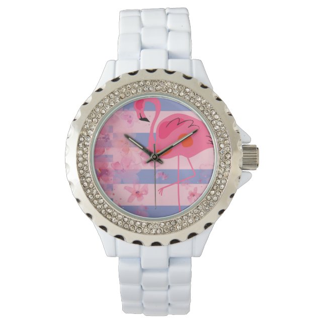 Flamingo Droombeeld Horloge (Voorkant)
