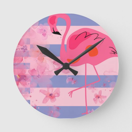 Flamingo Droombeeld Ronde Klok (Voorkant)