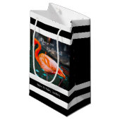 Flamingo Durf anders te zijn Zwarte Strepen Naam Klein Cadeauzakje (Voorkant Gekanteld)