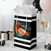 Flamingo Durf anders te zijn Zwarte Strepen Naam Klein Cadeauzakje