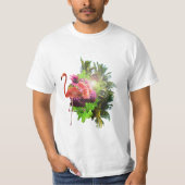 Flamingo e flores t-shirt (Voorkant)