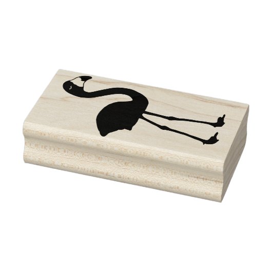 Flamingo effen rubberen stempel (rechts) (Stempel)