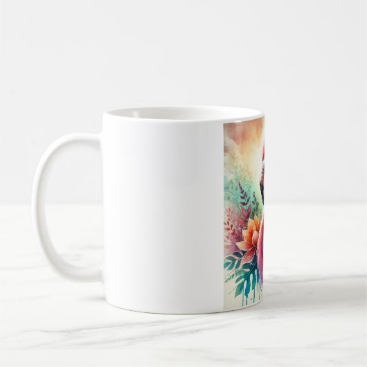 Flamingo Elegance 080824AREF149 - Watercolor Koffiemok (Links)