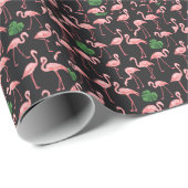 Flamingo Elegance: Monstera Fusion. Cadeaupapier (Rol Hoek)