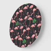 Flamingo Elegance:  Monstera Fusion. Grote Klok (Hoek)
