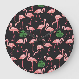 Flamingo Elegance:  Monstera Fusion. Grote Klok
