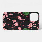 Flamingo Elegance: Monstera Fusion. iPhone Hoesje (Achterkant horizontaal)