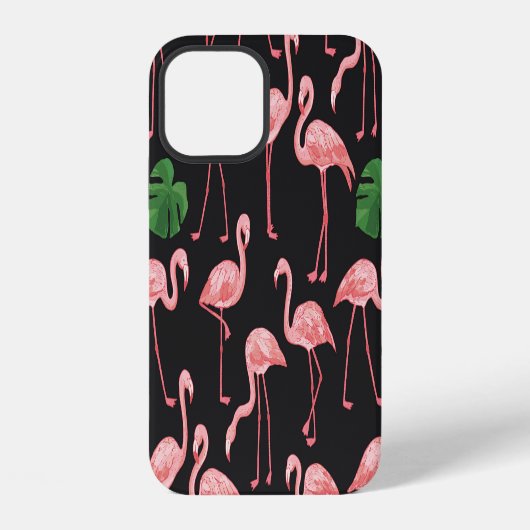 Flamingo Elegance: Monstera Fusion. iPhone Hoesje (Achterkant)