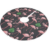 Flamingo Elegance:  Monstera Fusion. Kerstboom Rok (Gekanteld)