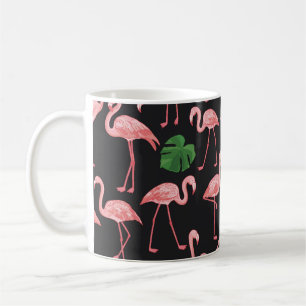 Flamingo Elegance: Monstera Fusion. Koffiemok