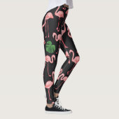 Flamingo Elegance:  Monstera Fusion. Leggings (Rechts)