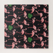 Flamingo Elegance: Monstera Fusion. Legpuzzel (Horizontaal)