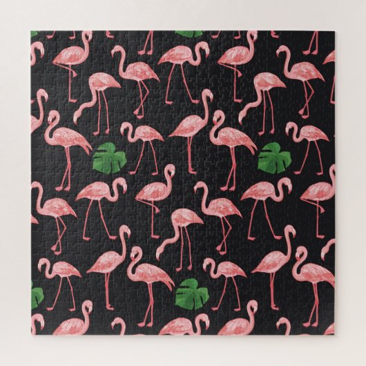 Flamingo Elegance: Monstera Fusion. Legpuzzel (Verticaal)