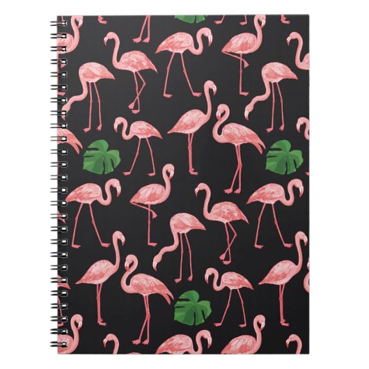 Flamingo Elegance:  Monstera Fusion. Notitieboek (Voorkant)