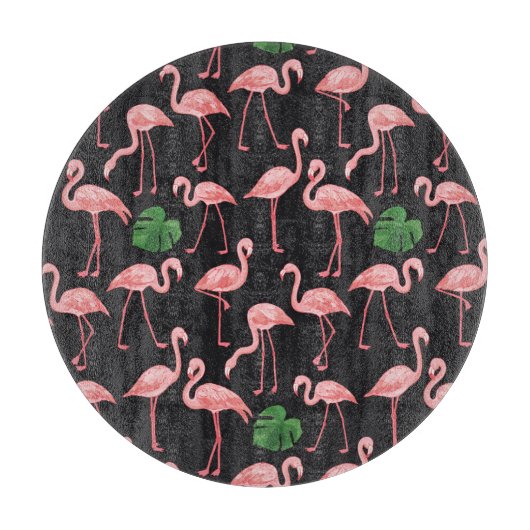 Flamingo Elegance: Monstera Fusion. Snijplank (Voorkant)
