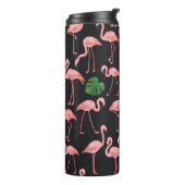 Flamingo Elegance: Monstera Fusion. Thermosbeker (Gedraaid links)