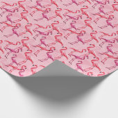 Flamingo elegantie: roze vogelpatroon. cadeaupapier (Hoek)