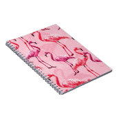 Flamingo elegantie: roze vogelpatroon. notitieboek (Rechterzijde)