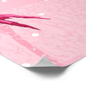 Flamingo elegantie: roze vogelpatroon. poster (Hoek)
