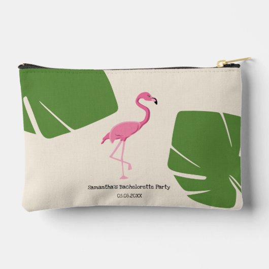 Flamingo en bladeren Tropische aangepaste bachelor Etui (Achterkant)