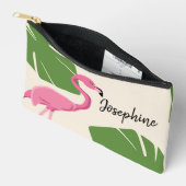 Flamingo en bladeren Tropische aangepaste bachelor Etui (Open)