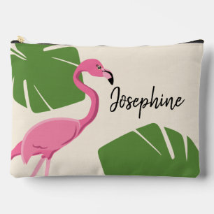 Flamingo en bladeren Tropische op maat gemaakte vr Etui