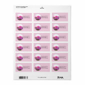 Flamingo en bloemen op roze etiket (Full Sheet)